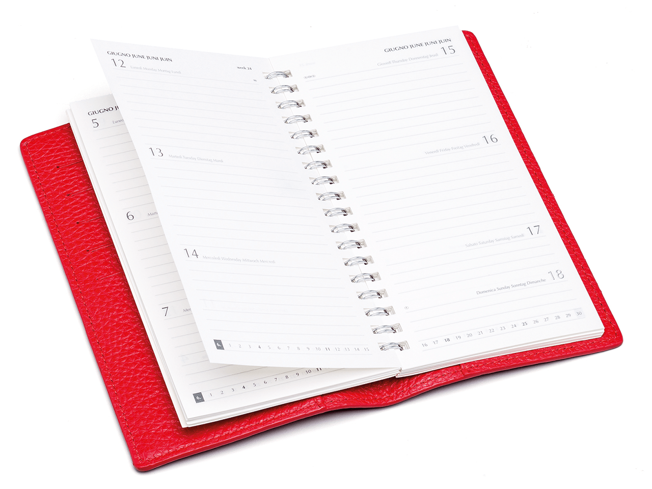 Agenda settimanale 2024 A4 21x30 spiralata carta 80 gr. fabriano