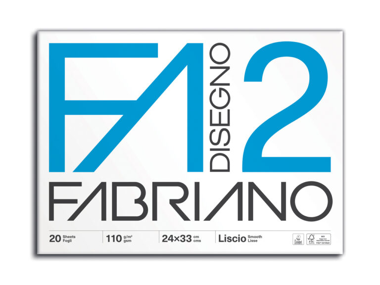 Fabriano F3 Blocco Disegno 24x33cm 125gr Ruvido Nero