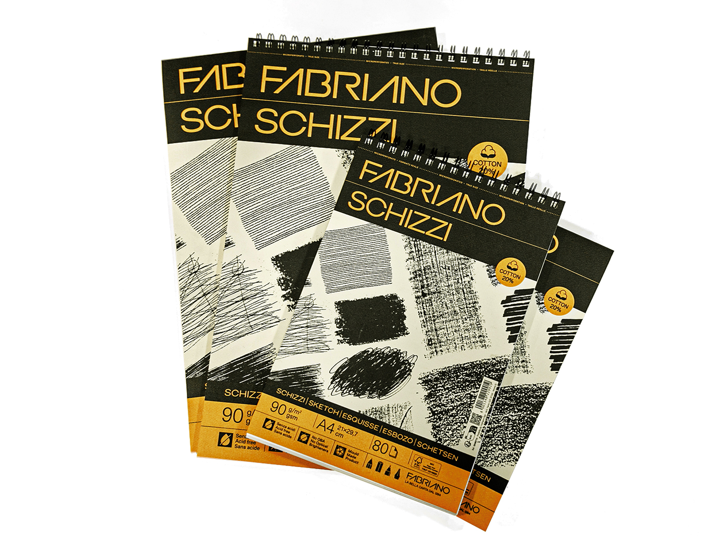 Anupam Carta Da Disegno E Schizzi Per Artisti, 140 G/m², A3, 50 Fogli, Grana Fine, Senza Acidi