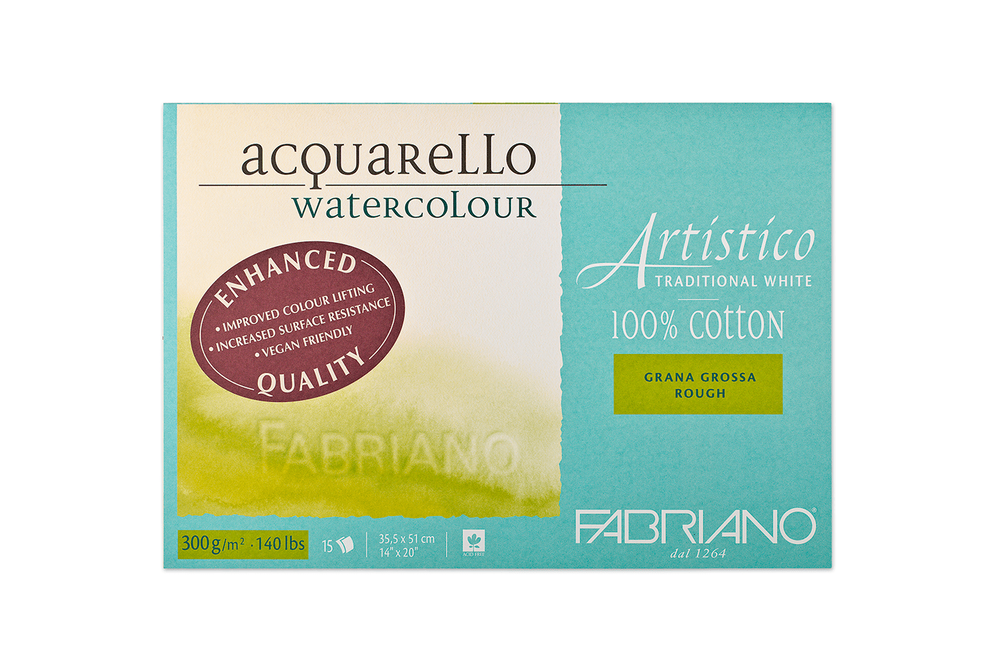 A4 FABRIANO ARTISTICO 200g/m² white Soft Pressed - Les papiers de Lucas