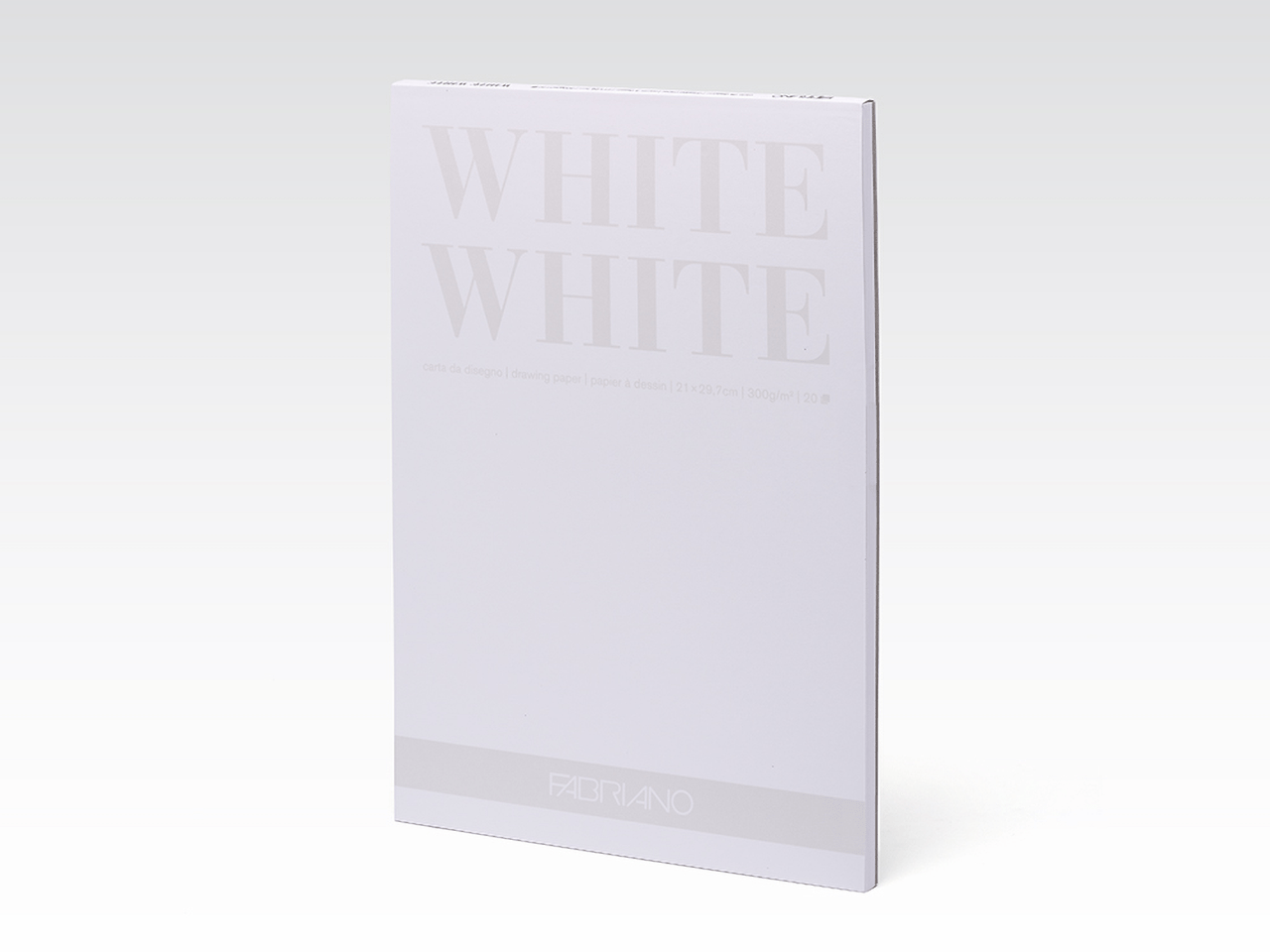 Fabriano White White Pad 8x8 300gsm 20 pages - Meininger Art Supply